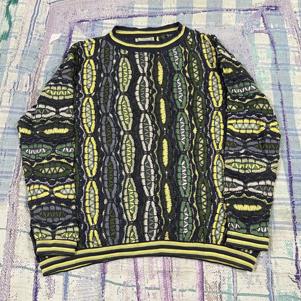 Vintage 90’s COOGI 3D Knitted Crewneck Sweater Multicolor Size Medium